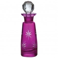 Luna Bazaar Glass Perfume Bottle (5.5-Inch, Nadia Design, Fuchsia Pink)   